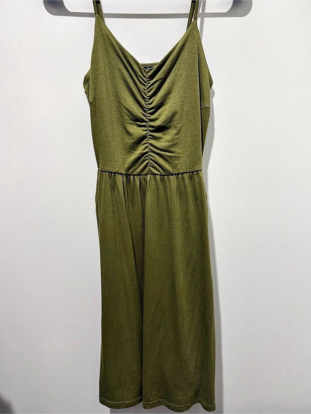Olive Ruched Neck dress 18